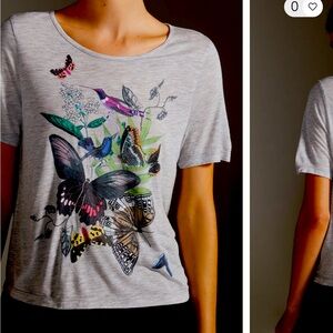 Butterfly graphic tee shirt